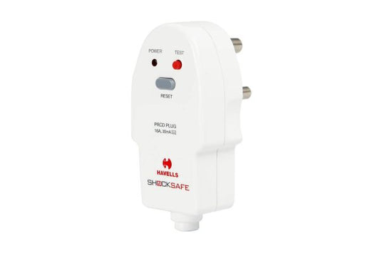 Havells Lifesavior Plug 16A RCD AHLP301600 | Shock Protection PRCD Plug with Test & Reset