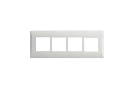 Havells Coral 8M Horizontal Cover Plate AHLPLCWH08 | Pure White Glossy Cover Frame