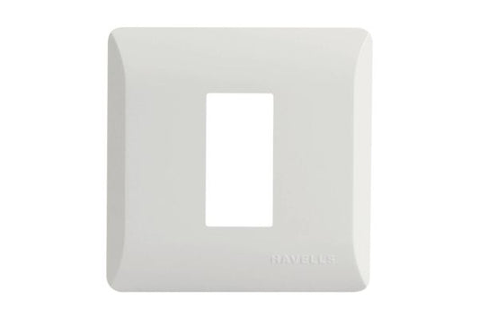 Havells Coral 1M White Plate AHLPLCWV01 | Pure White Glossy Cover Frame