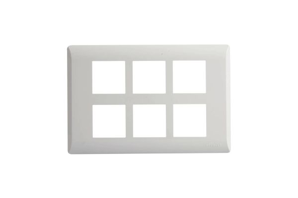 Havells Coral 12M Cover Plate AHLPLCWV12 | Pure White Glossy Cover Frame