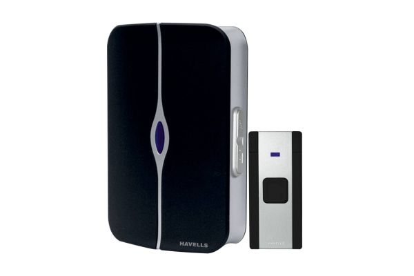 Havells Tango Plus Black Wireless Doorbell AHNWETB000 | 25 Tune Wireless Bell with 100m Range