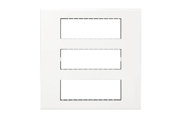 Havells Fabio 18M Outer White Plate | Glossy Modular Cover Frame for Switchboards