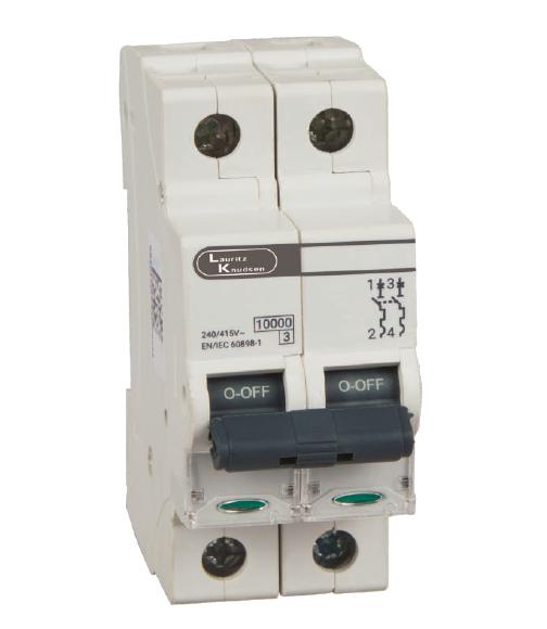 Lauritz Knudsen (Formerly L&T Switchgear Business) 10A DP MCB 10kA – BB20100C