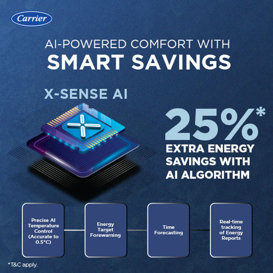 Carrier Xceed Edge GXi Wi-Fi 2.0 2 Ton 5 Star Alpha HybridJet Inverter R32 Split Air Conditioner FlexiCool Smart Connect CAI24XD5R36W0