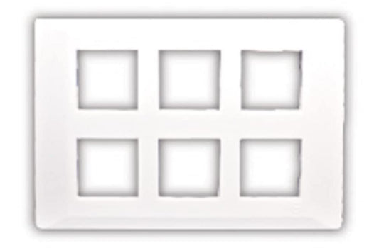 MKSR 12 Module Cover Plate with Grid Frame – White (CB91112FW00)