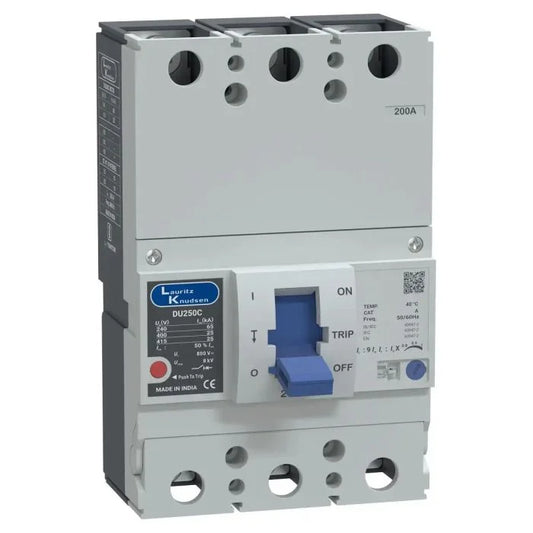 Lauritz Knudsen (Formerly L&T Switchgear Business) DU250C MCCB 200–250A Four Pole (FP) – 25kA Industrial Circuit Breaker (CM90634OOPO)