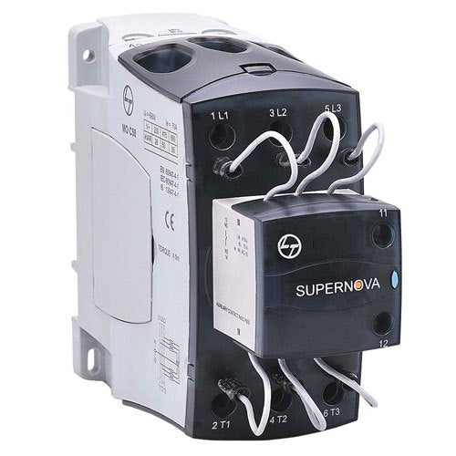 Lauritz Knudsen (Formerly L&T Switchgear Business) MO C12.5 Capacitor Duty Contactor – 12.5 kVAr, Frame Size 1, 240V Coil with Built-in Damping Resistors, 1NO Auxiliary – CS96321BOOO