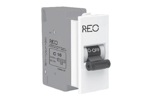 Havells REO Elegant Mini MCB 16A C Curve Single Pole DHGMCSPA016 | White Overload & Short Circuit Protection