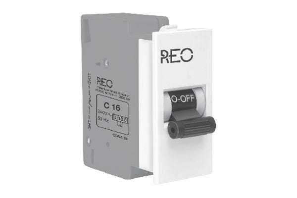 Havells REO Elegant Mini MCB 16A C Curve Single Pole DHGMCSPA016 | White Overload & Short Circuit Protection