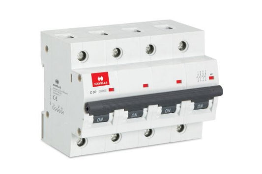 Havells Higher Rating MCB FP 80A C Curve Four Pole DHMJCFPF080 | Industrial & Commercial Circuit Protection