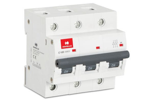 Havells Higher Rating MCB TP 100A C Curve Three Pole DHMJCTPF100 | Industrial & Commercial Circuit Protection
