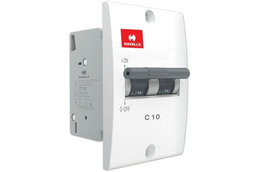 Havells Mini MCB DP 10A C Curve Double Pole DHMNCDPA010 | Domestic & Commercial Circuit Protection