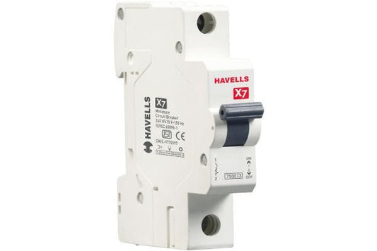 Havells X7 MCB SP 6A C Curve Single Pole DHMYCSPM006 | Industrial & Commercial Circuit Protection