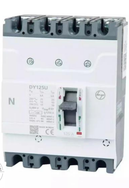 Lauritz Knudsen (Formerly L&T Switchgear Business) MCCB DY125U 100A TP 10kA FTFM – 3 Pole Moulded Case Circuit Breaker – EM90983OOKO