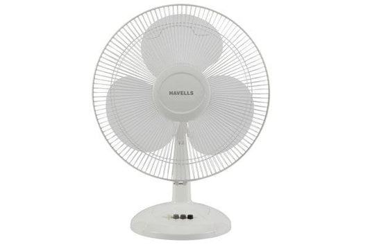 Havells Swing LX Table Fan 400mm White | Copper Motor with Smooth Oscillation