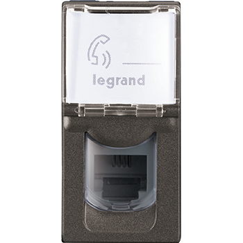 Legrand Myrius NEXTGEN RJ11 TELEPHONE SOCKET 1Module Charcoal Grey - 679462