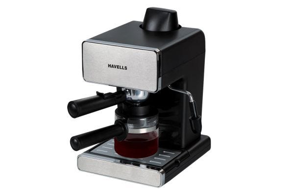 Havells Donato Coffee Maker GHBCMAKS080 900W 1L | Espresso & Cappuccino Maker with Detachable Drip Tray