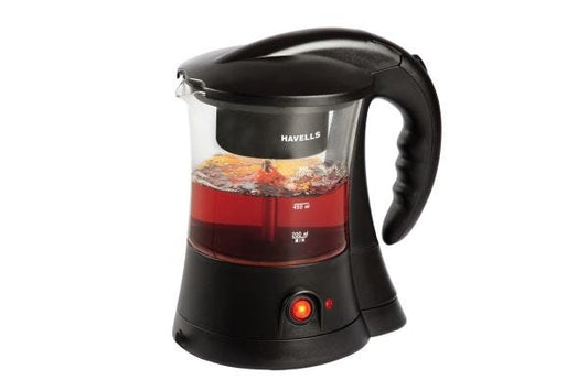 Havells Crystal Tea Coffee Maker GHBKTAHK060 600W 700ml 6 Cup | Glass Carafe with Anti-Drip Valve