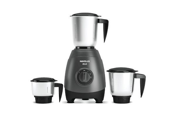 Havells Zello Mixer Grinder GHFMGEPG075-c 750W 4 Jar | 21000 RPM with 304 Stainless Steel Blades