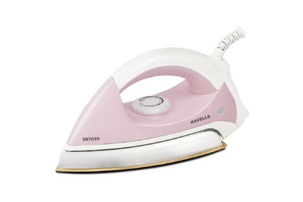 Havells Enticer Dry Iron GHGDIAZP100 1000W | 360° Swivel Cord with Easy Grip Knob