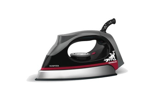 Havells Tempter Dry Iron GHGDICNK100 1000W | 360° Swivel Cord with Easy Grip Temperature Dial