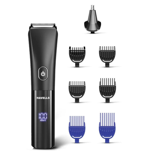 Havells GS7608 8-in-1 Grooming Kit Cordless Trimmer for Beard, Hair, Nose & Ear (Cat No. 1774524088-4)