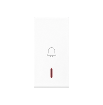 Legrand Allzy Bell Push 6A 1Way with Indicator 1Module White - 681110