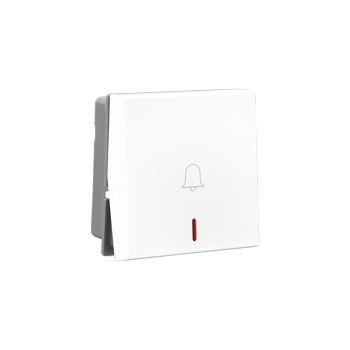 Legrand Allzy Bell Push 6A 1Way with Indicator 2Module White - 681114