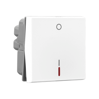 Legrand Allzy DP Switch 20A 1Way with Indicator 2Module White - 681115