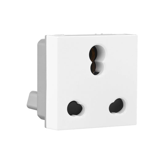 Legrand Allzy Socket with Shutter 6/16A 2Module White - 681122
