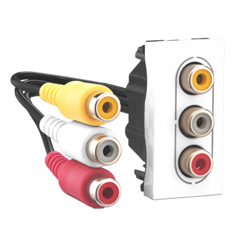 Legrand Allzy Pre-terminated Audio Video Connector 1Module White - 681135