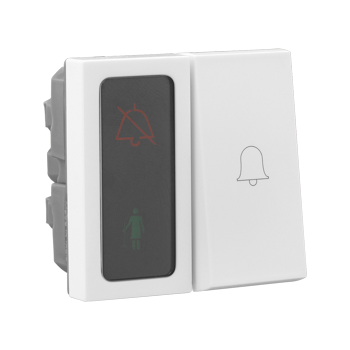 Legrand Allzy DND & CMR Indicator with Bell Push 6A External Unit 2Module White - 681149