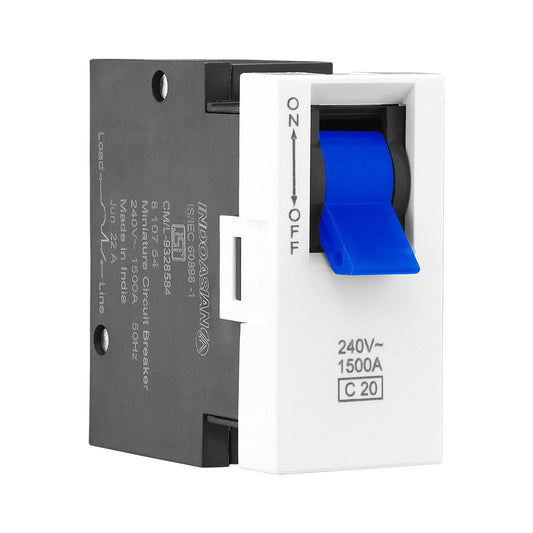 Legrand Allzy MCB SP C Curve 20A 240V 1Module White - 681159