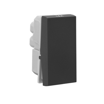 Legrand Allzy Switch Matt Black 16A 1Way 1Module - 681201