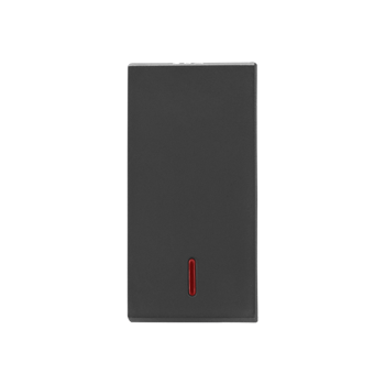 Legrand Allzy Switch Matt Black 6A 1Way with Indicator 1Module - 681202