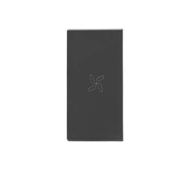 Legrand Allzy Switch Matt Black 6A 1Way with Fan Marking 1Module - 681204