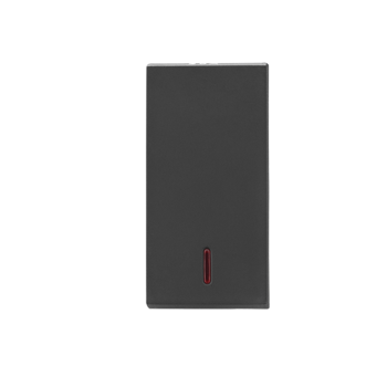 Legrand Allzy Switch Matt Black 16A 1Way with Indicator 1Module - 681205