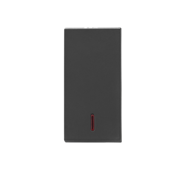 Legrand Allzy Switch Matt Black 25A 1Way with Indicator 1Module - 681206