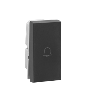 Legrand Allzy Bell Push Matt Black 6A 1Way 1Module - 681209