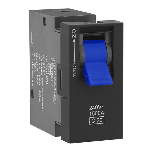 Legrand Allzy MCB SP C Curve Matt Black 20A 240V 1Module - 681259