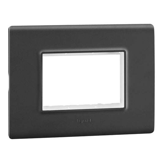 Legrand Allzy Plate & Frame Matt Black 3Module - 681313