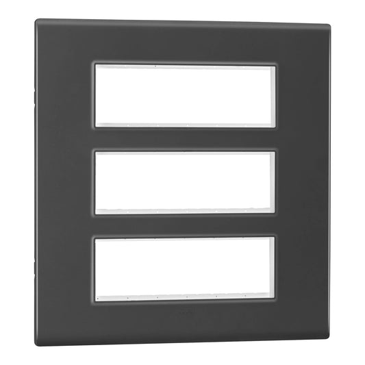 Legrand Allzy Plate & Frame Matt Black 18Module - 681321