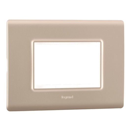 Legrand Allzy Plate & Frame Aluminium Champagne 3Module - 681346