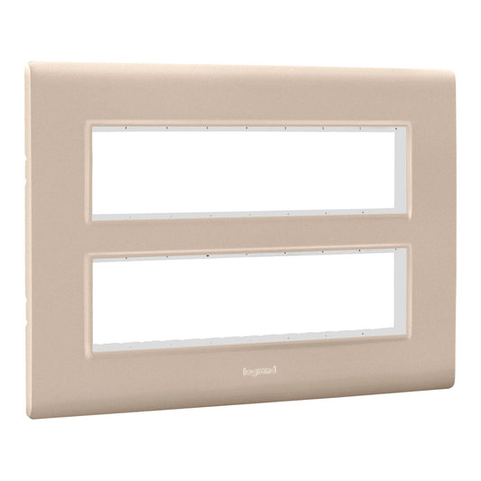 Legrand Allzy Plate & Frame Aluminium Champagne 12Module - 681352