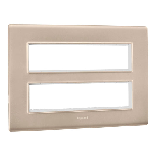 Legrand Allzy Plate & Frame Aluminium Champagne 16Module - 681353