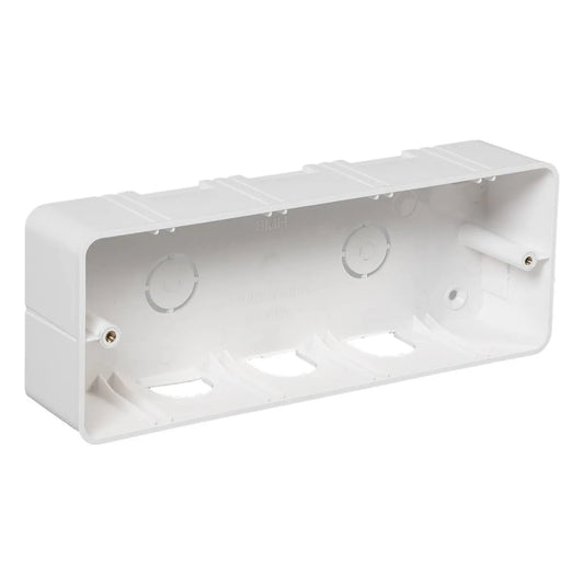 MKSR Surface Wall Box 8 Module – Plastic – White (OW81W00)