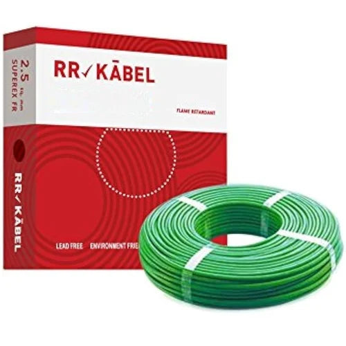 RR Kabel Homecab 1 Core 2.5 SQMM Cable – Green – 200 Mtr (RR1C2.5FRGREEN200)