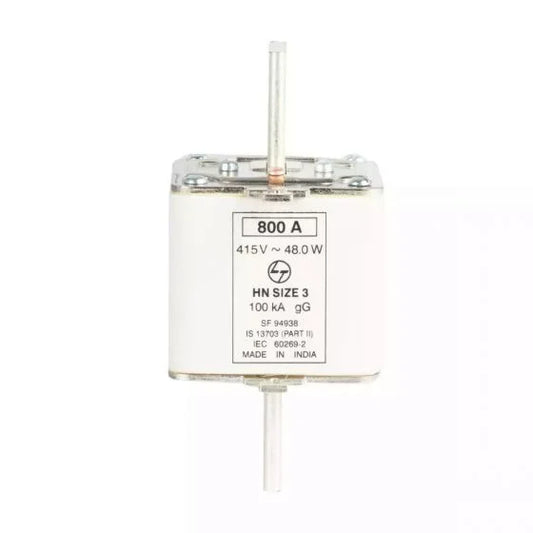 Lauritz Knudsen (Formerly L&T Switchgear Business) HRC Fuse HN Size III 800A DIN Type Fuse Link, Suitable for FN/FNX & HB 800 Fuse Base – Cat No. SF94938OOOO
