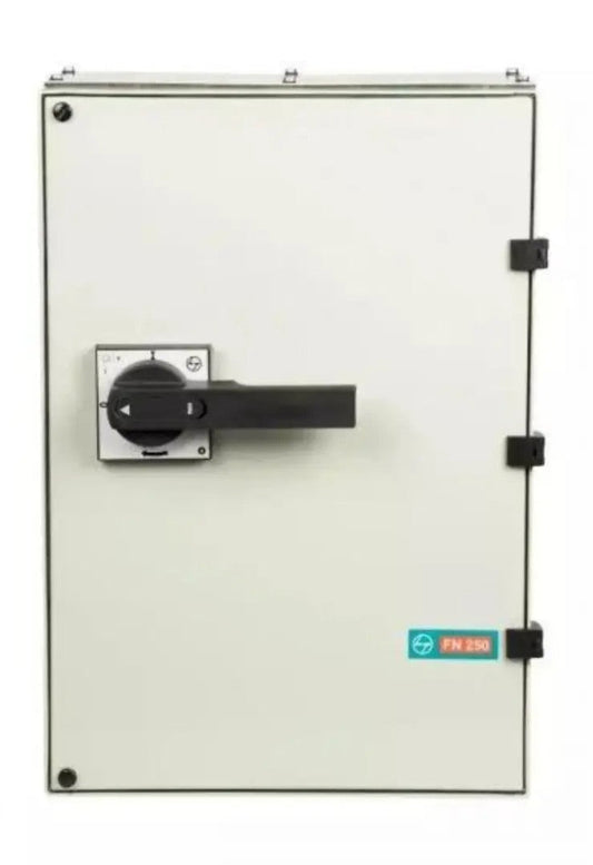Lauritz Knudsen (Formerly L&T Switchgear Business) FN250A TPN Switch in SS Enclosure – DIN Fuse Compatible – SK90489OOOO