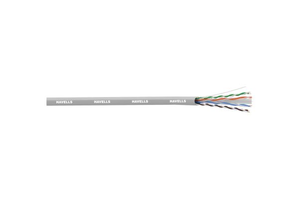 Havells Cat 6 Grey LAN Cable 305m WHLJTTERCAT6 | Computer Networking Cable